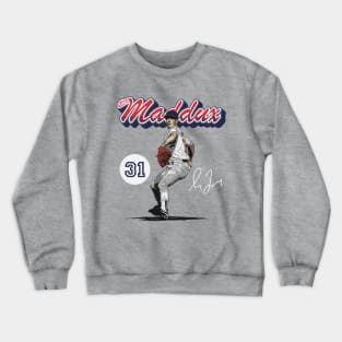 Greg Maddux Atlanta Retro Script Crewneck Sweatshirt